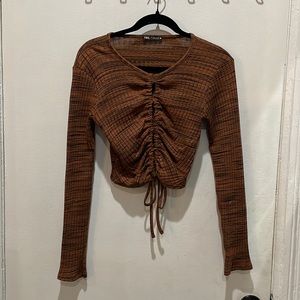 Zara Orange-Brown Top